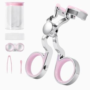 MUQING Colored Contact Lens Aids, Lens Insertion & Remover Tool for New User & Girls with Long Nails, Contact lens Accessories Kits, Easy Carry and Use (Pink)