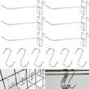 6 Pcs 7.87" Wire Shelf Hooks and 6 Pcs 3.15" S-Shaped Hook for Shelving Heavy Duty Metal Hooks Wire Shelving Accessories