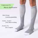 FITRELL 3 Pairs Compression Socks for Women and Men 20-30mmHg-Circulation Support Socks (Gray, M)