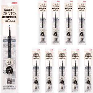 uniball ZENTO Water-Based Ink Refill UBR-Z-05, 0.5mm Fine Point, Black, Compatible with uniball ZENTO Pens, UBRZ05.24, Pack of 10