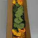 Fake Geraniums Artificial Flowers for Outdoors Winter Decoration, 6 Bundles Silk Geraniums UV Resistant Look Real Yellow Faux Flowers Plants for Front Door Garden Planter Patio Balcony Yard Home