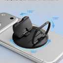 SEMBO Magnetic Phone Ring Holder with Kickstand for MagSafe, Two-Sided Magnet, 360 Rotation Comfortable Flip Out Silicone Plate Finger Grip Gym Accessories for iPhone 17 Pro Max 16 15 14 13 12(Black)