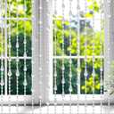 Crystal Beaded Curtain 35.5 x 79 Inches 45 Strands Acrylic Hanging Door Beads String Curtain Room Divider for Doorway Window Living Room Bedroom Decor, Wave Pattern - White