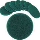 5 Inch Replacement Scrub Pads, 8 Pack Super Abrasive Green Scrubbing Pads, 180-240 Grit Drill Power Brush, Heavy Duty Cleaning Pads for Kitchen, Bathroom, Carpet, Shower, Tub, Grill, Tile