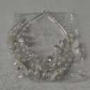 Bride Headband, Pearl Adorned Wedding Hair Pieces for Brides, Flower Girl Hair Accessory (Silver1)