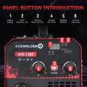 ACEWELDER 130A Gasless Flux Core MIG Welder Welding Machine 110V Portable IGBT Inverter Synergy Welder Machine