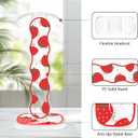 CamyCosy Headphone Stand Gaming Headset Holder with Silicone Ear Pad/Ear Cups Case for AirPods Max Headphones, Strawberry Pattern Clear Headset Stand Accessories for Desk