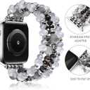 VISOOM Beaded Boho Bracelet Compatible for Apple Watch Band 40mm/38mm/41mm Series 9 8 7 SE Women Fashion Cute Handmade Crystal Beads Stretchy Watch Strap for iWatch Bands Series 6/5/4/3/2/1