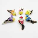 LWINGFLYER 12pcs Clip on Artificial Birds Small Feather Birds Ornament for Spring Tree Decoration Wreaths Crafts Floral Arrangements (Model - Y18)