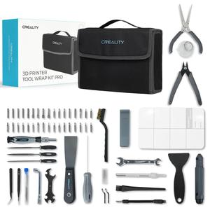 Creality Official 3D Printer Tools Kit, 74 Pcs in 1 3D Printing Tool Wrap Kit Assembly/Removal/Finishing/Filament Cutting Tool with Nozzle Cleaning Kit for All FDM Printers