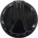 WB03K10037 Thermostat Stove Control Knob Black Compatible with GE & Hotpoint Range Oven Kitchen Burner Accessories Replace Numbers AP2014849, 242683, AH225986 (1PC)