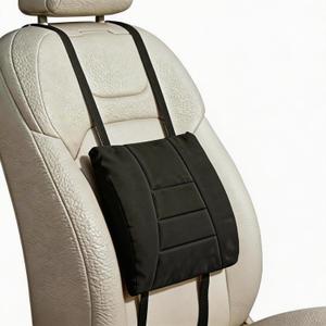 Big Hippo Ergonomic Memory Foam Lumbar Support Pillow for Car and Office Chair  Thick Lower Back Support Cushion for Driving, Gaming, and Long Sitting  Adjustable Strap, Relieves Lower Back Pain