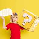 6 Pack Giant 11.8x11.8 Inch Question Boxes for Video Game Birthday Party Supplies | Cardboard Party Favor Boxes for Kids Video Games, Baby Shower & Family Reunion Activities