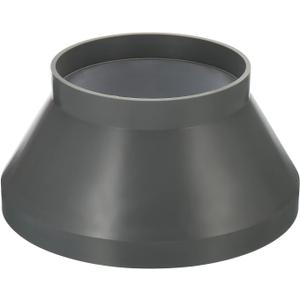 PATIKIL 10" to 6" Duct Reducer Connector, Plastic Heating Cooling Ventilation Tube Fire-Resistant Increaser Adapter Pipe Fitting for Vent System, Grey 250x160 mm ID (Gray)