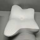 Cervical Neck Pillow for Sleeping - Ergonomic Side Sleeper Pillow for Pain Relief, Contour Cervical Pillow for Neck Support, Orthopedic Memory Foam Pillows Bed Pillow for Side Back Stomach Sleeper (White)