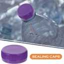 STOBAZA Reusable Plastic Bottle Caps 1.53 Inch 100 Pack for Diy Crafts Kids Educational Development Durable Bottle Lids (Purple)