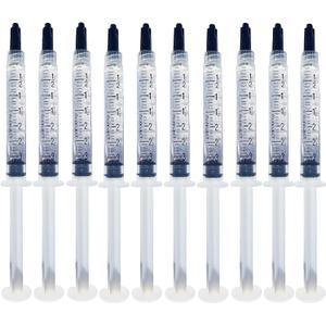 Bright White Smiles - Teeth Whitening Gel Refill Kit - 10 Tubes 44% Carbamide Peroxide Tooth Whitener Formula