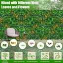 Grass Wall Panels, 20"x20" 8pcs Artificial Grass Backdrop Wall with Tropical Leaves, UV-Anti Faux Greenery Plant Boxwood Panels for Privacy Fence Screen, Green Wall Decor for Outdoor Indoor