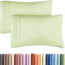 Standard Pillow Cases Set of 2 - Ultra-Soft Hotel Quality Pillowcase Covers - Comfy & Wrinkle Free - Stain and Fade Resistant - Machine Washable Pillow Protectors - 2 Piece Set - Light Sage Green