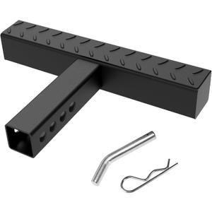 Qualward Hitch Step for 2 Inch Receiver, Steel Trailer Step with Non-Slip and Rust Towing Bumper Guard for Most Car SUV Truck Pickup, 500LBS Max Load