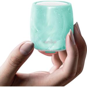 Waterproof Speaker, Small Bluetooth Speaker with Stereo Sound and Robust Bass, Mini Speakers with Hands-Free Call, IPX7 Waterproof, Portable Speakers for Shower, Indoor & Outdoor, Gift for Men, Women (Green)