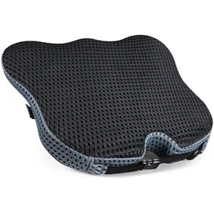 Soft Dense Memory Foam Car Seat Cushion for Driving - Seat Cushion for Car Seat Driver with Wedge Design & Raised Back to Broaden Vision, Provides Comfort for Lower Back & HIPS (Passenger Use Too)