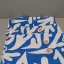 Matisse Blue and White Boho Modern Fabric Shower Curtain, Abstract Floral Art Shower Curtain, 72x72 Inches (Matisse)