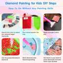 DIYGEMDOT 6 Pack Diamond Art Kits for Kids, Cute Animals Diamond Painting for Beginners, DIY 5D Gem Art for Girls & Boys Ages 6-8-10-12, Children's Christmas Gifts (6x6 inches) (Y004)