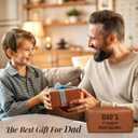 Dad Gifts, Christmas Birthday Gifts for Dad - Gifts for Dad from Daughter Son - Dad Birthday Gifts Ideas - Bday Present for Dad - Travel Essential Water Resistant PU Leather Toiletry Bag for Dad