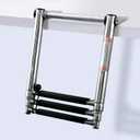 Boat Ladder,Stainless Steel Telescoping Folding Heavy Duty Pontoon Swim Boarding Ladder for Outboards,Yacht,Marine Fishing Boat