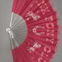 Fetti Pink Pony Club Folding Fan | Bachelorette Hand Fan, Birthday Accessory, Bach Gift, Pop Princess Concert Outfit, Ruffled Cowgirl Statement Piece