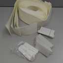 LazBlinds Vertical Blinds Replacement Slats - Light Filtering Fabric Slats for Sliding Doors & Windows, Easy-Cut Polyester, White Texture, 98" W x 84" L, 25 Pcs