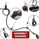 EV Charger Cable Retractor, Universal EV Charger Retractable Cable Management System, Garage Charging Cable Organizer for All Level 2 Chargers-Mounts to Ceiling and Wall
