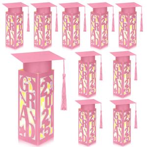 4 Pack Graduation Cards 2025 Personalized Graduation Gifts Custom Congratulations Card Grad Cards Paper Cut Congrats Grad Card for High School College Her Him Son Daughter Classmate (Pink)