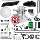 IMAYCC Bike Motor Kit 80cc Motorized Bike Kit 2 Stroke Gas Bicycle Engine Conversion Kit Fit for 26-28" Bikes (80CC Silver)