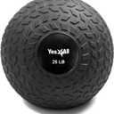 Yes4All Slam Balls, 10-40lb Medicine Ball Weight, Durable PVC Sand Filled Workout Dynamic Medicine Ball for Core Strengthen (25lbs, Black)