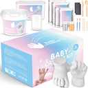 Nabance Baby Casting Kit Hand and Feet, Baby Hand Casting Kit for Babies 0-9 Months Hand & Foot Molding, DIY Hand and Footprint Keepsake, Perfect for First Birthday, New Mom Baby Christmas Gift