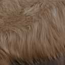 Latepis Brown Beige 2x5 Washable Small Rug Faux Sheepskin Fur Rug Fluffy Shag Rugs for Living Room Bedroom Dorm Furry Plush Rugs Cute Room Decor