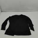AUTOMET Black Long Sleeve Tops for Women (Large, Black)