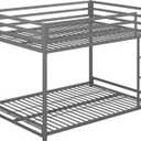 DHP Miles Metal Full/Full Bunk Bed, Silver