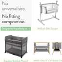 Joey + Joan Bedside Bassinet Fitted Sheets for Milliard Bedside Bassinet Side Sleeper Buttery Soft 100% Cotton 2 Pack