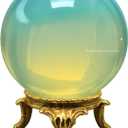Amazing Gemstone Opalite Crystal Ball with Stand - 1.5" Inches Crystal Sphere Meditation Balls for Witchcraft and Decorative Balls