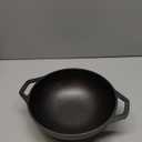 Lodge 9 Inch Cast Iron Mini Wok with Dual Loop Handles  PFAS FREE Pre-Seasoned Small Stir Fry Pan  Stovetop & Oven Safe Heavy Duty High-Heat Retention Pan  Made in USA