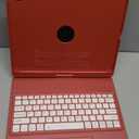 KBCASE Keyboard Case for iPad Air 13 inch M3/M2 (2025/2024)/for iPad Pro 12.9 inch 6th/5th/4th/3rd Gen (2018-2022), 360Rotatable Case with Touchpad & Pencil Holder for iPad Air 13/Pro 12.9 (Red)