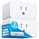 meross Smart Plug Mini, 15A & Reliable Wi-Fi, Support Apple HomeKit, Siri, Alexa, Echo, Google Assistant and Nest Hub, App Control, Timer, No Hub Needed, 2.4G WiFi Only, 2 pack