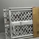 MYPET North States Paws Portable Pet Gate: 26-40" Wide. Pressure Mount. No Tools Needed. Made in USA. Dog Gate 23" Tall, Expandable, Durable Dog Gates for Doorways, Light Gray