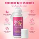 2PCS Body Glue for Clothes & Skin 100ml, Liquid Body Adhesive, Water Wash Off Butt Glue for Dancers, Sweat Resistant, Strong Fabric-Safe Fashion Glue for Stagewear, Wigs, Socks, Bras & Costumes