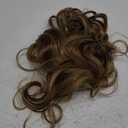 FELENDY 15" Ponytail Extension Drawstring Curly Wavy Ponytail Extensions Clip in Long Pony Tails Hair Cute Synthetic Piece for Women Light Brown Mix Ash Blonde