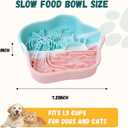 WUGO Slow Feeder Dog Bowls, Lick Mat for Dog Cat, Dog Lick Bowl, Puzzle Toy Dog Food Bowls, Interactive Treat Dispensing, Puppy Pet Slow Eating Anti-Slip Suction Cups, for Large Medium Small Breed