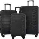 Wrangler Maverick 3 Piece Luggage Set, Black